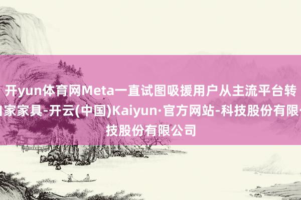 开yun体育网Meta一直试图吸援用户从主流平台转向自家家具-开云(中国)Kaiyun·官方网站-科技股份有限公司