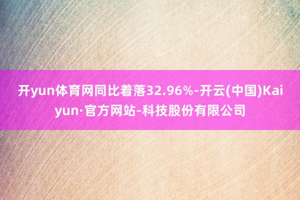 开yun体育网同比着落32.96%-开云(中国)Kaiyun·官方网站-科技股份有限公司