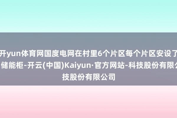 开yun体育网国度电网在村里6个片区每个片区安设了1台储能柜-开云(中国)Kaiyun·官方网站-科技股份有限公司